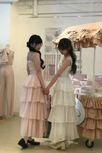 frill tiered cami long dress