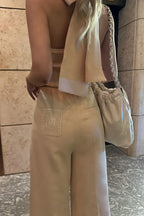 lace tag slacks wide pants