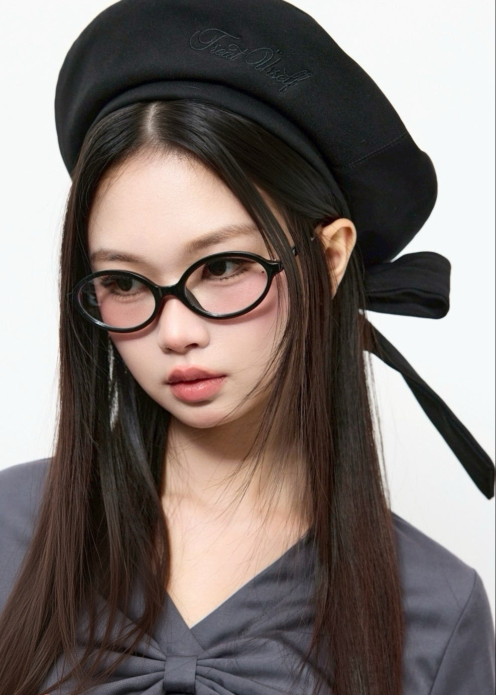 Treat Ürself ribbon béret hat