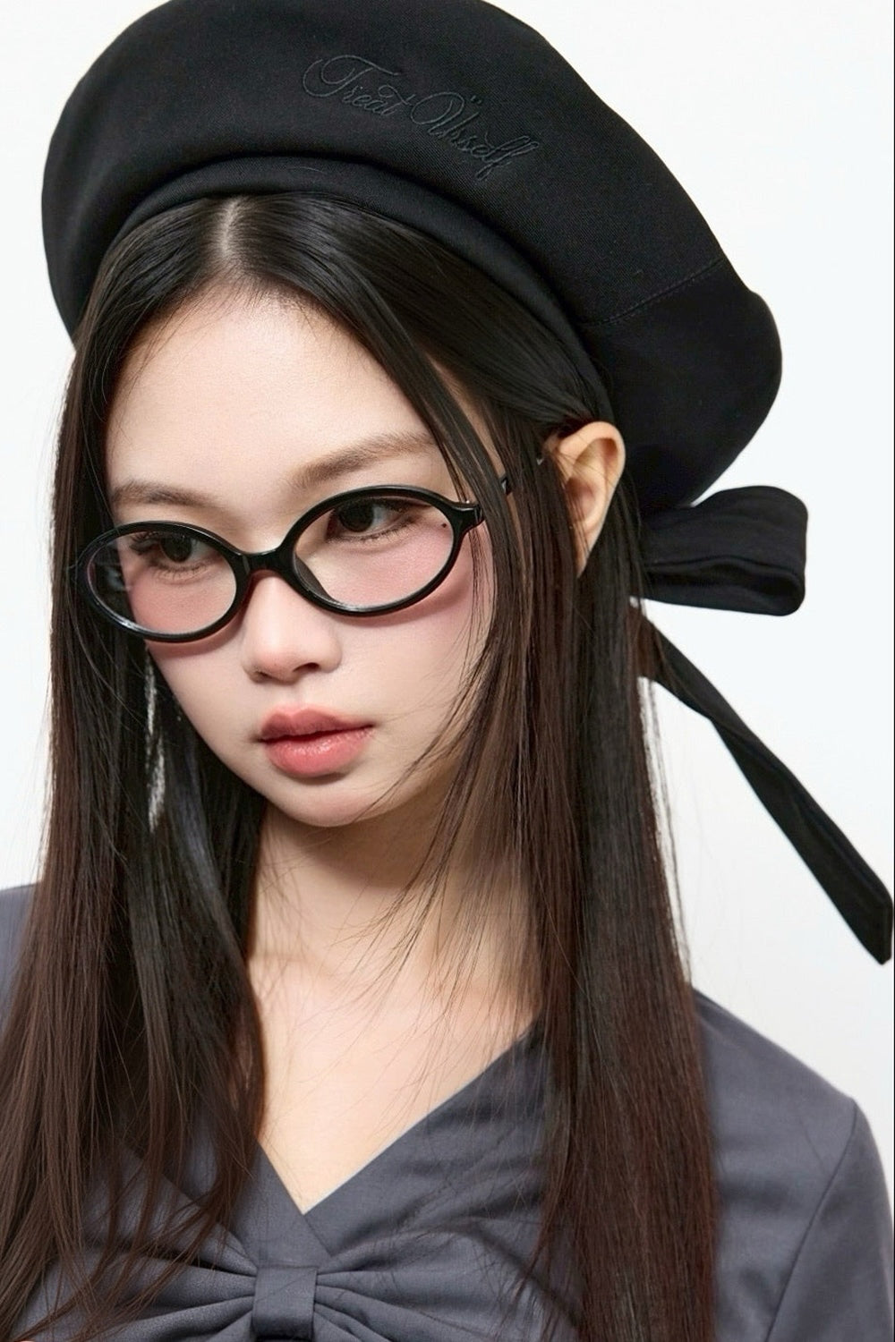 Treat Ürself ribbon béret hat