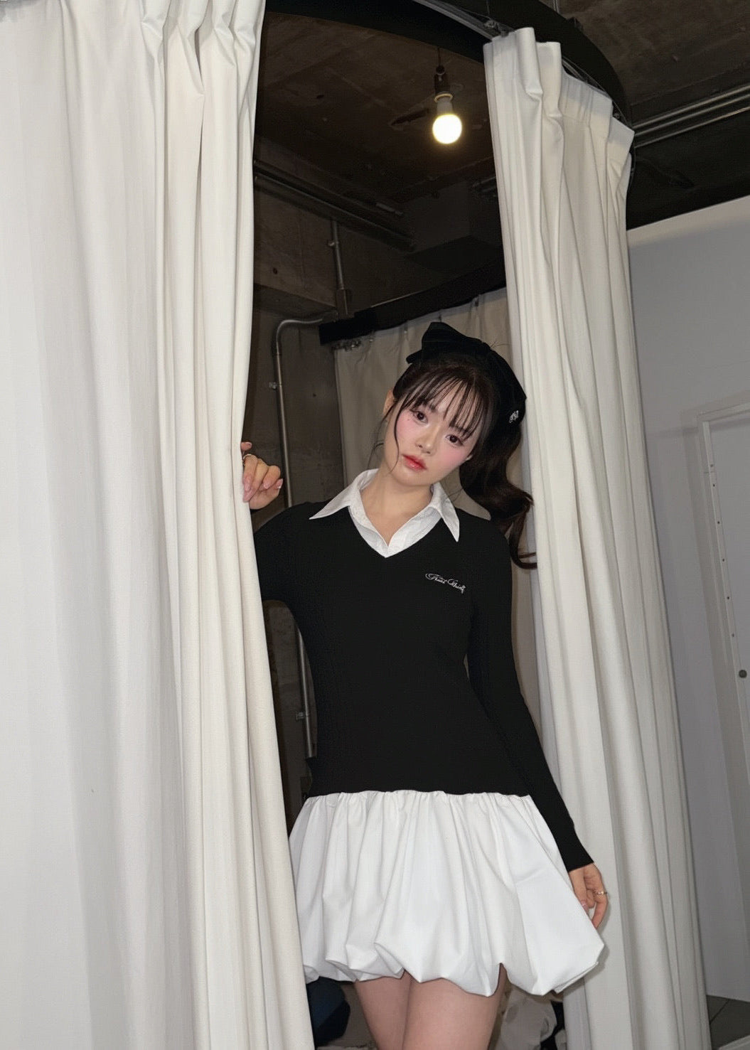 knit shirts docking ballon one-piece