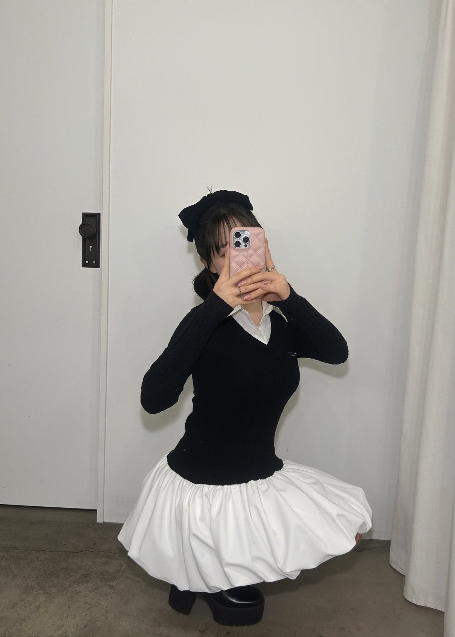 knit shirts docking ballon one-piece