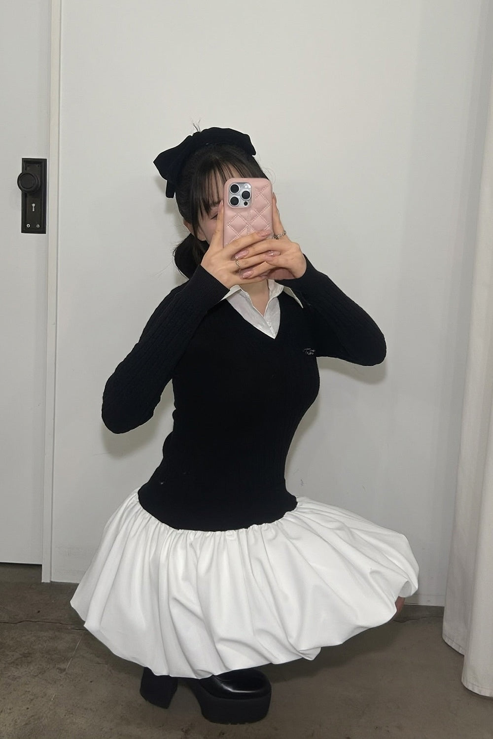 knit shirts docking ballon one-piece
