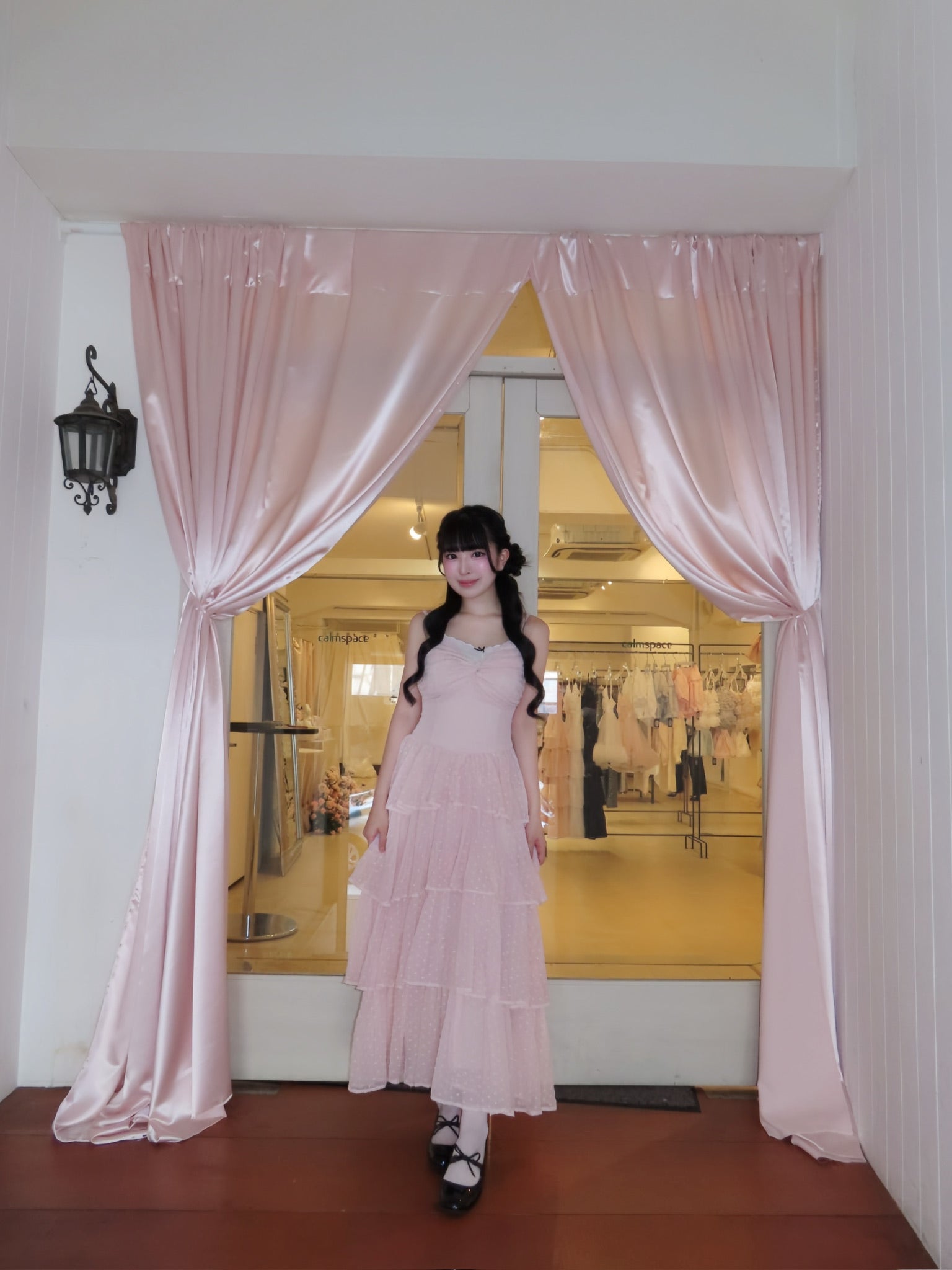 frill tiered cami long dress