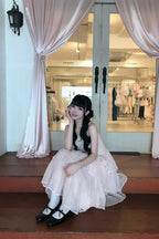 frill tiered cami long dress