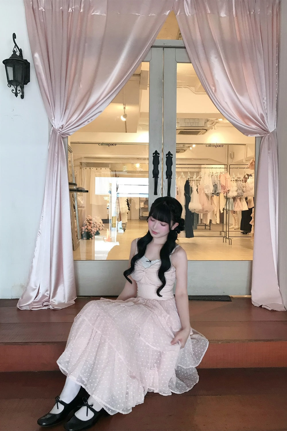 frill tiered cami long dress