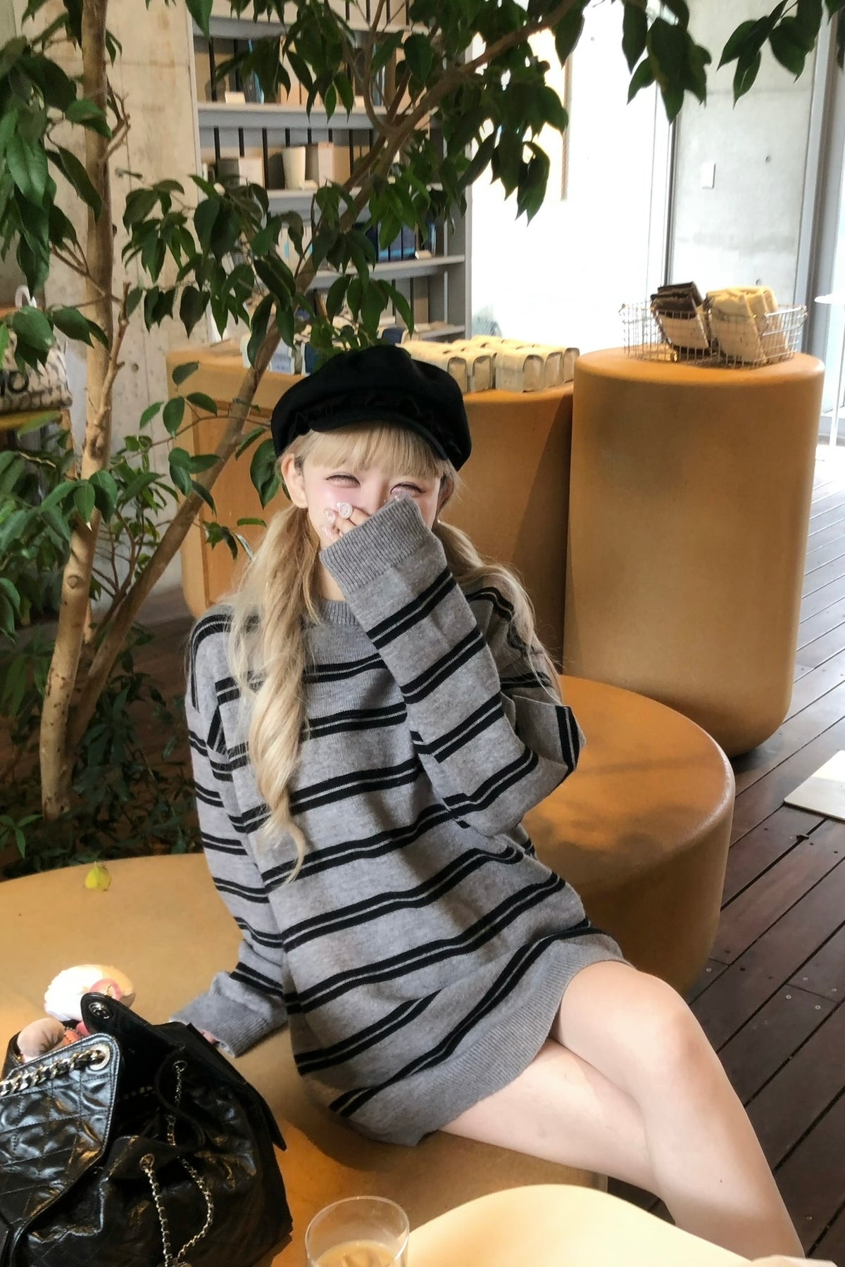 Preppie border knit