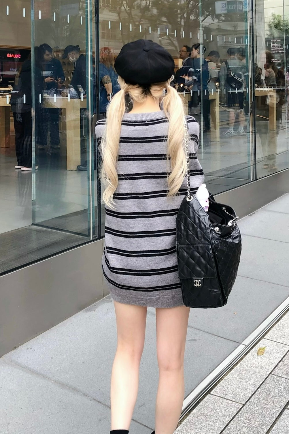 Preppie border knit