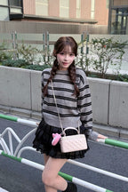 Preppie border knit
