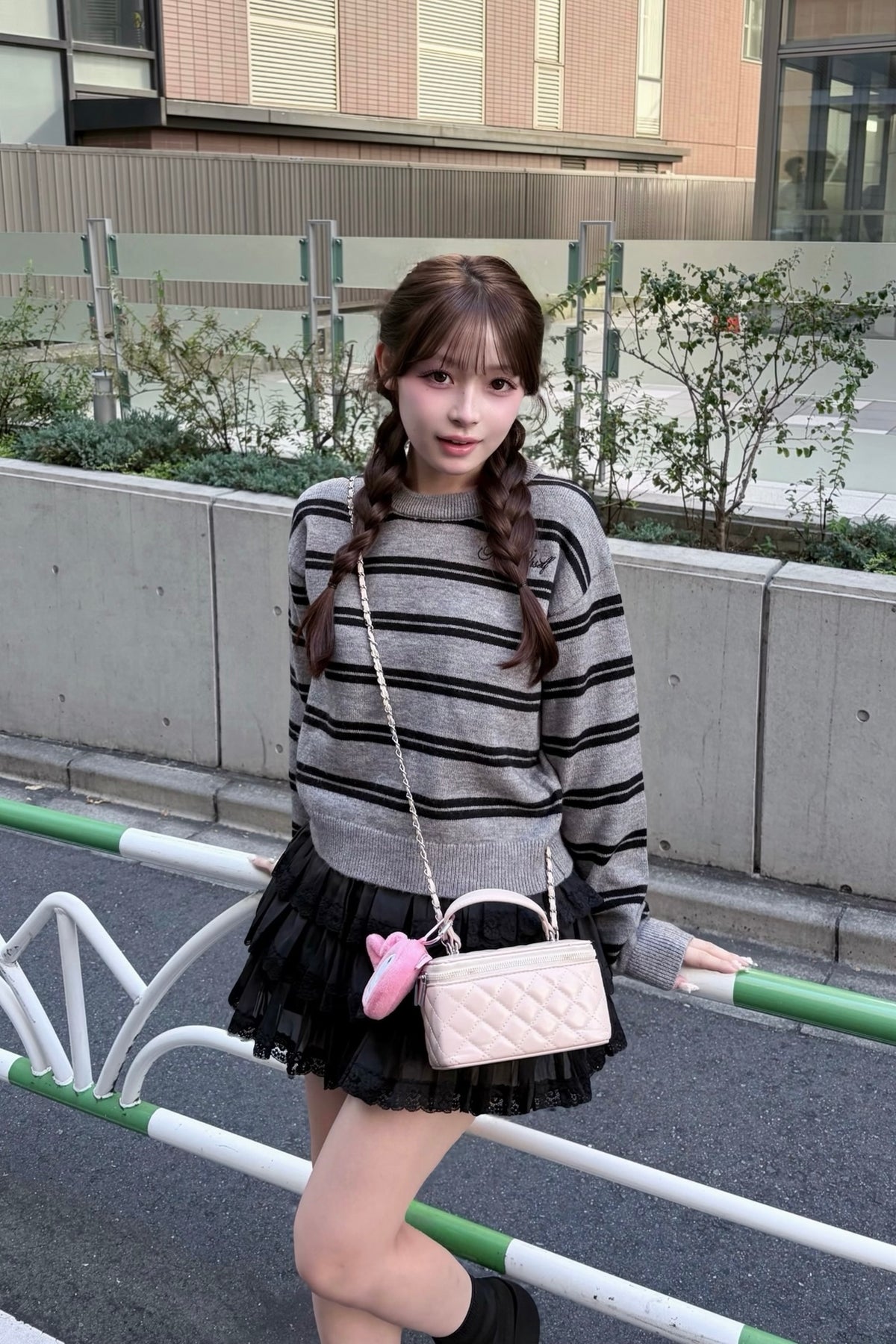 Preppie border knit