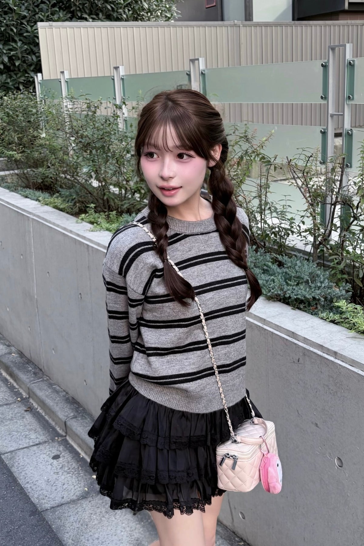 Preppie border knit