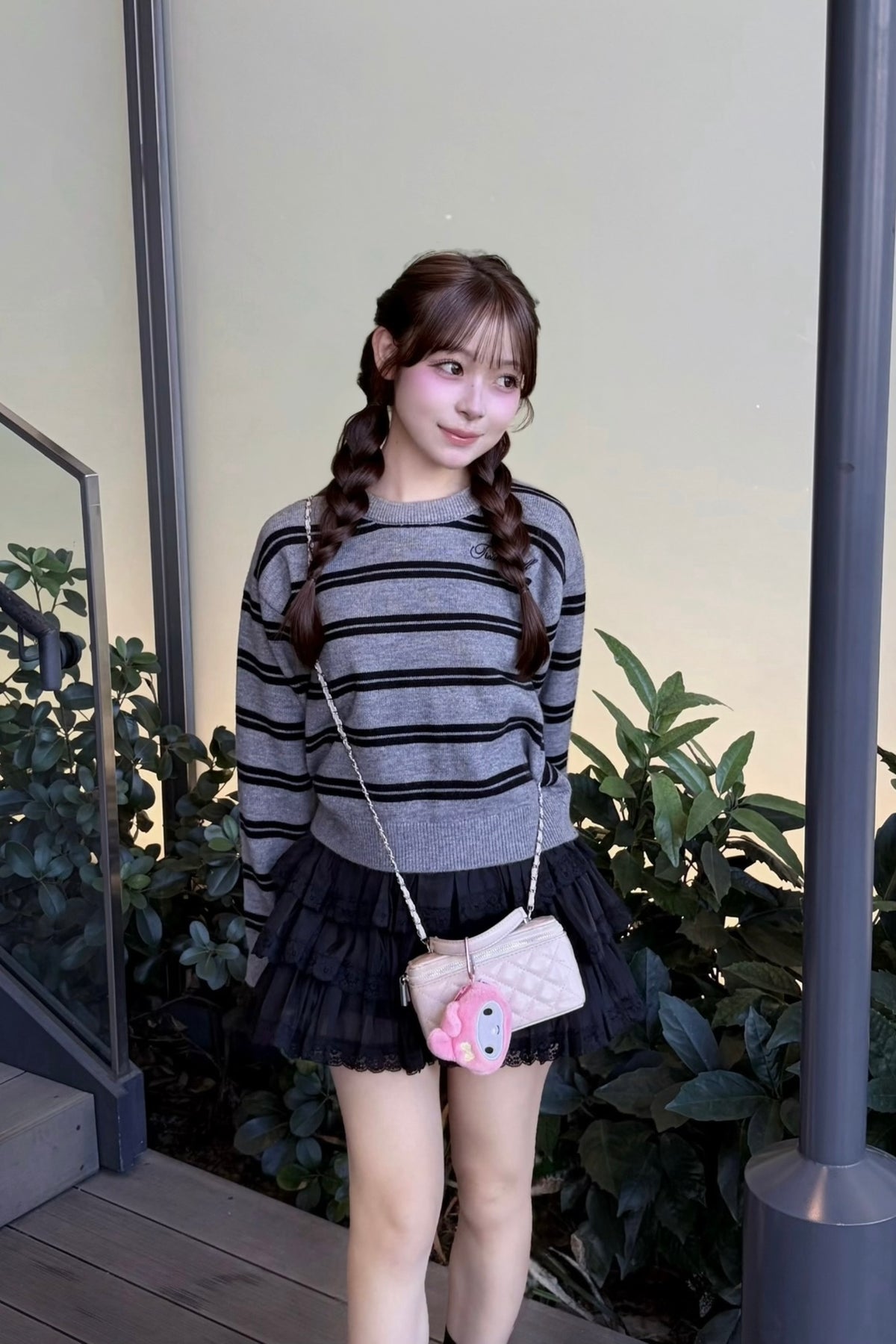 Preppie border knit