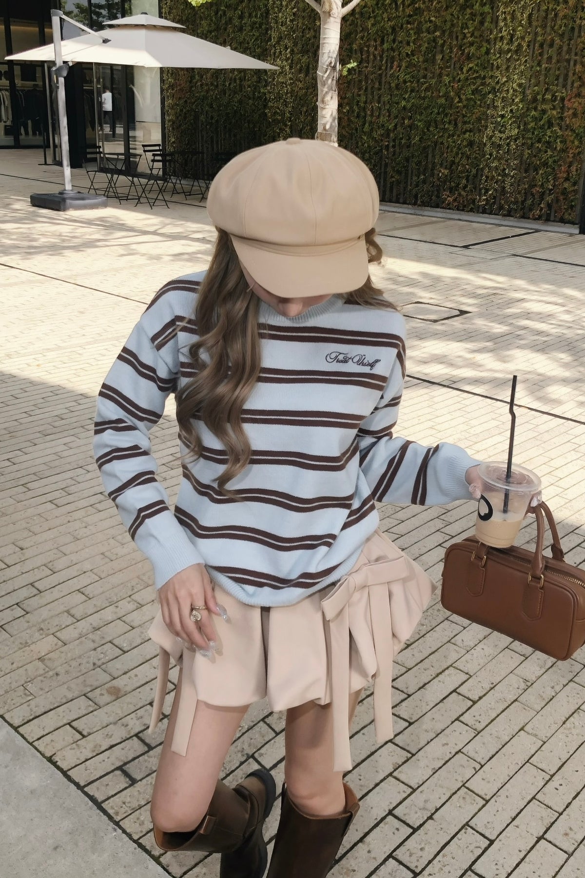 Preppie border knit