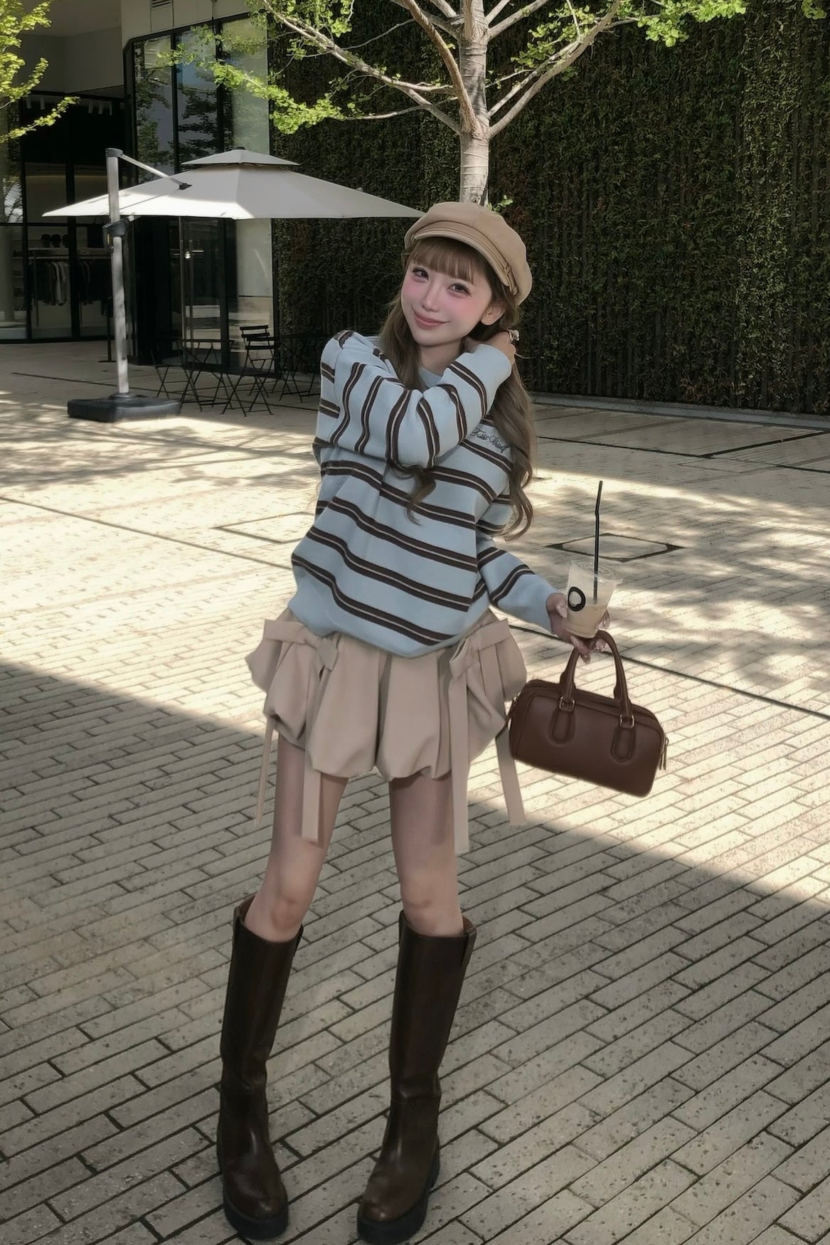 Preppie border knit