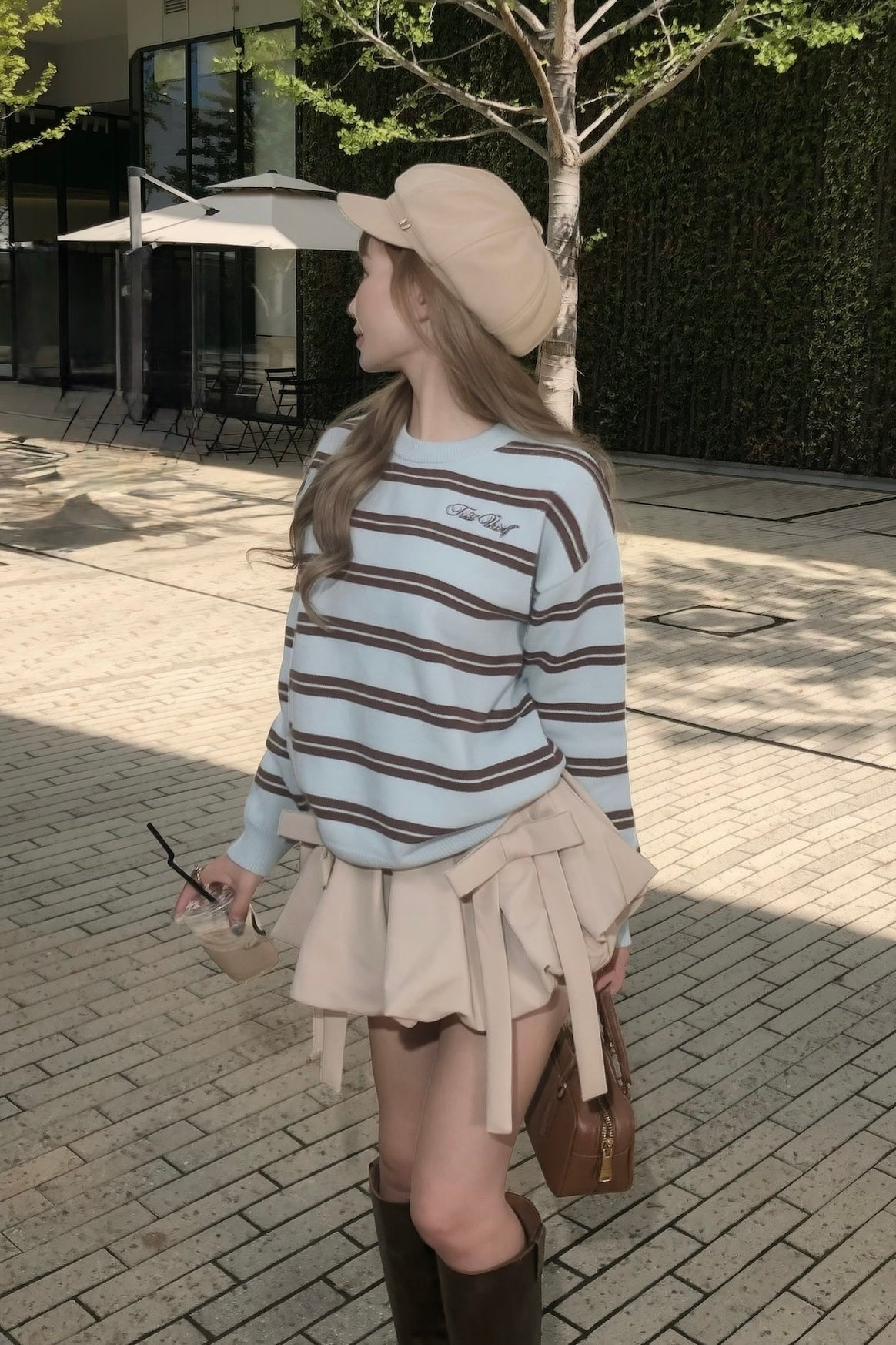 Preppie border knit
