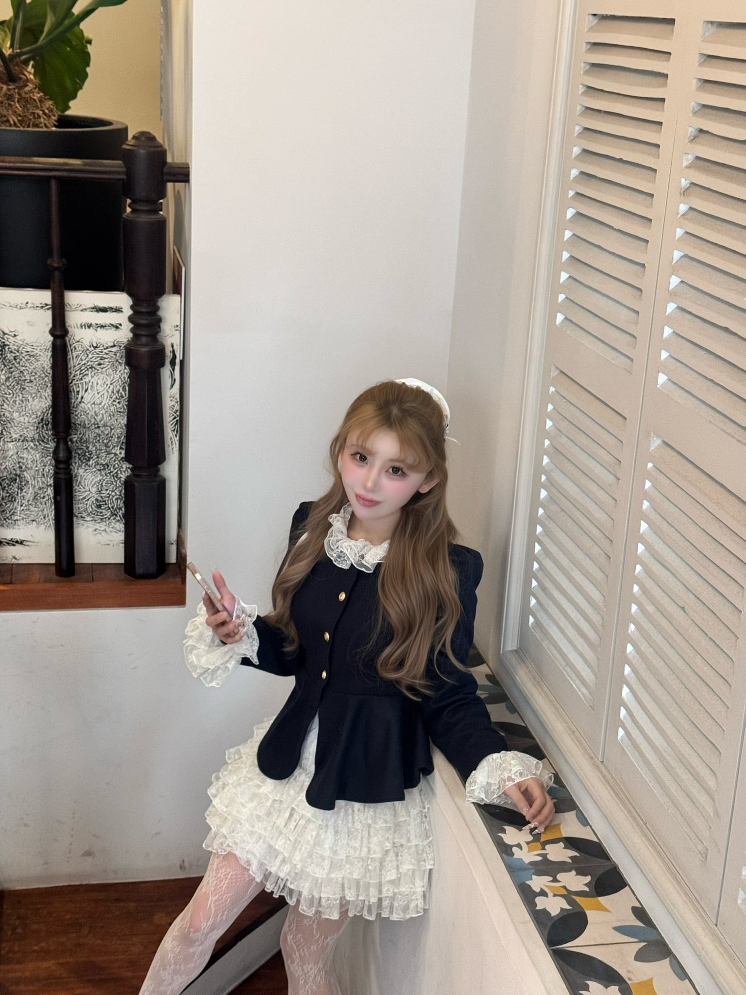 【予約販売】navy peplum spring  jacket