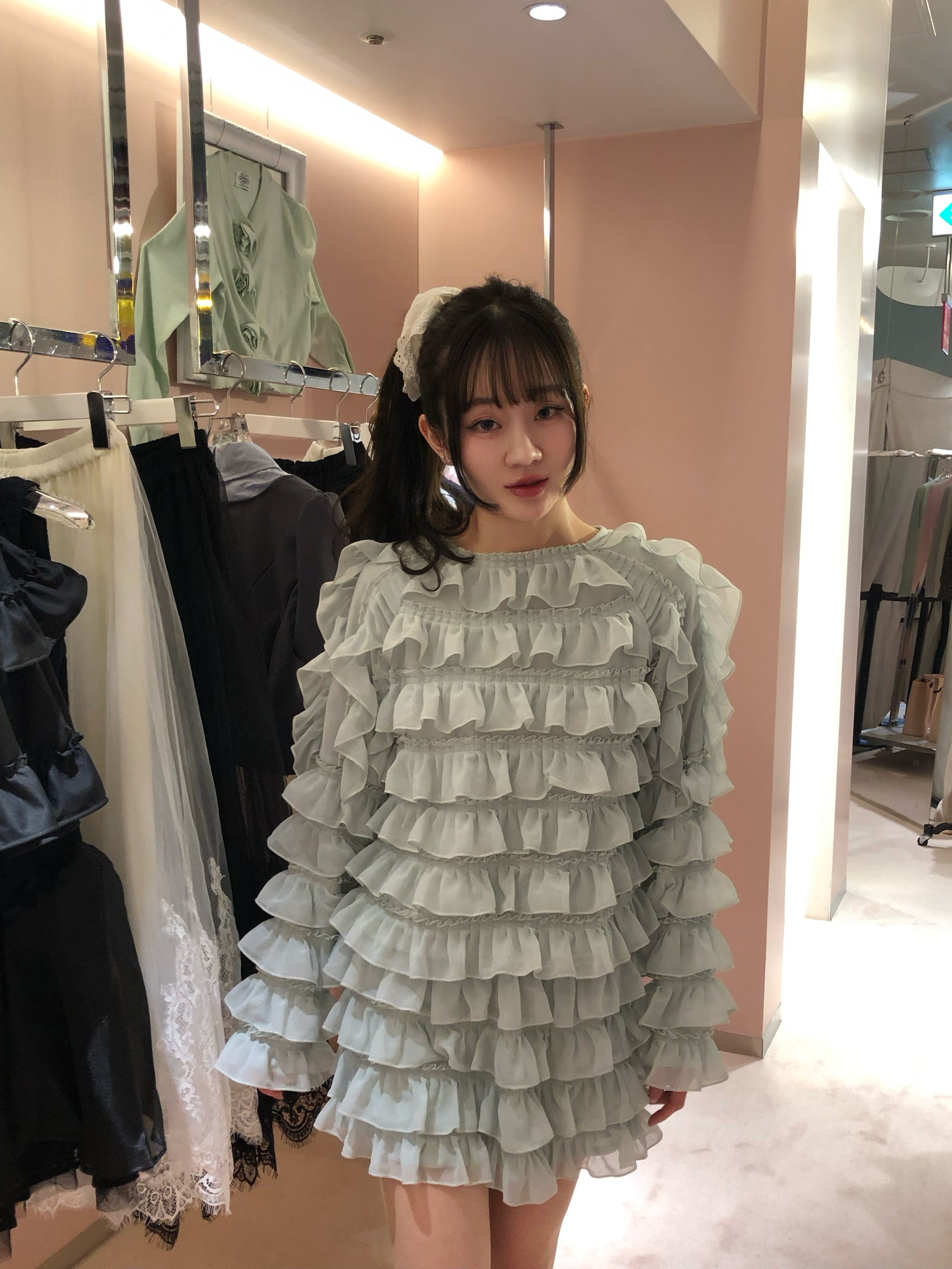 sweet pea chiffon frill tops