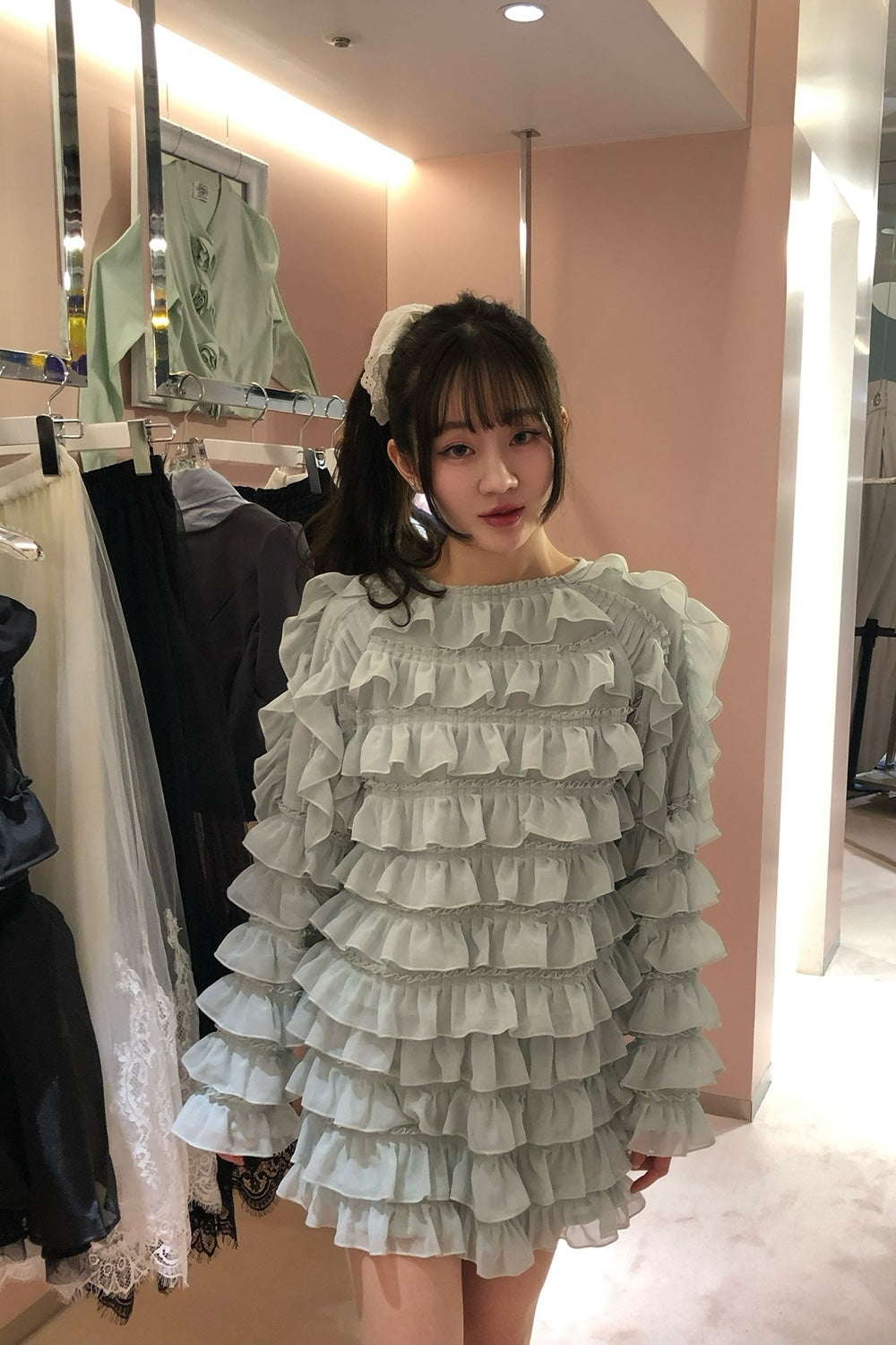 sweet pea chiffon frill skirt