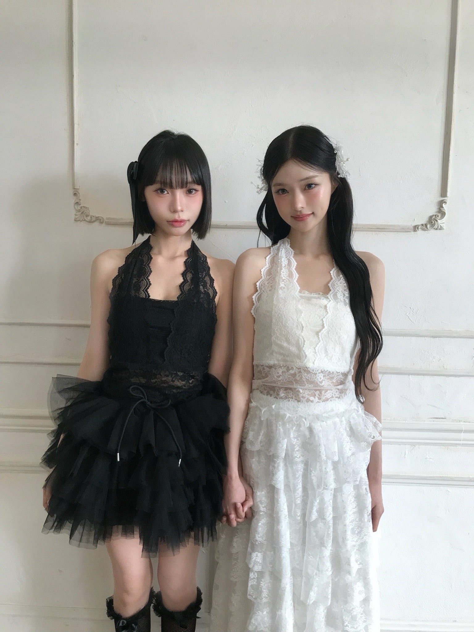 lace halterneck tops