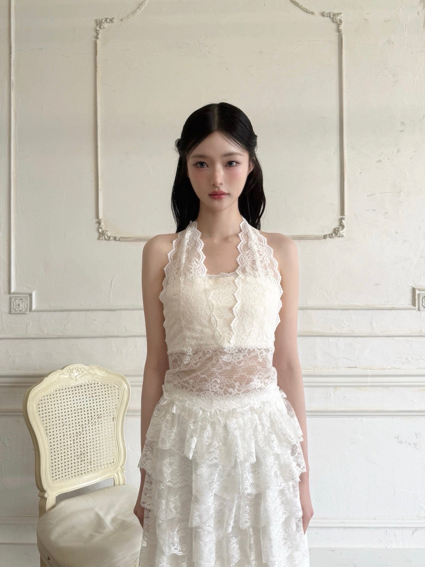 lace halter neck tops