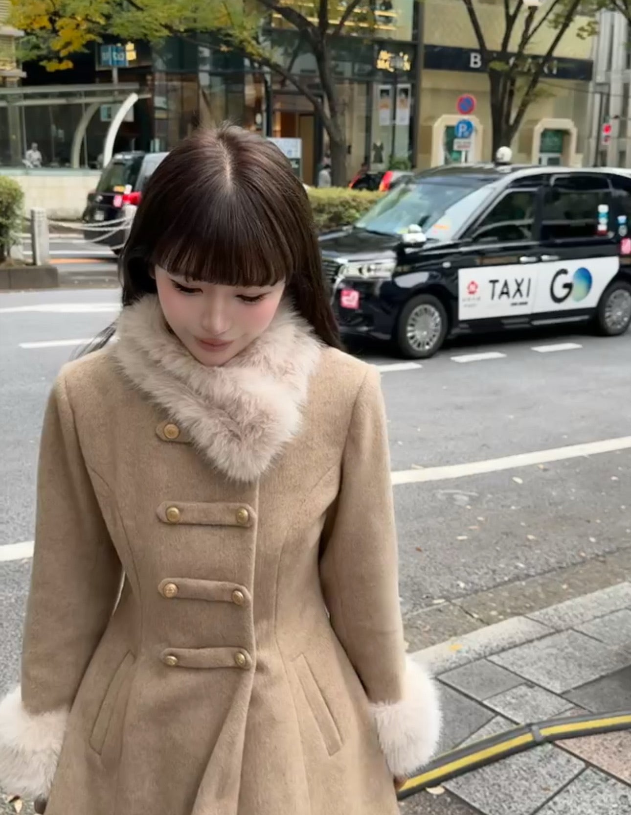 予約商品　Muse fur flare coat（beige）