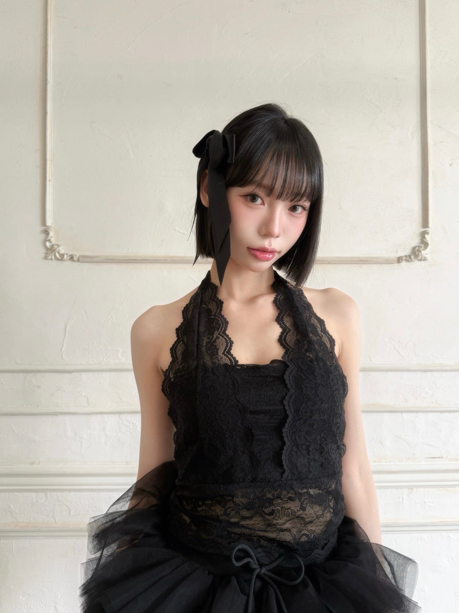 lace halter neck tops