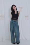 Treat Ürself Crystal bijou denim