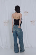 Treat Ürself Crystal bijou denim