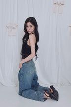 Treat Ürself Crystal bijou denim