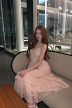frill tiered cami long dress