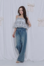 Treat Ürself Crystal bijou denim