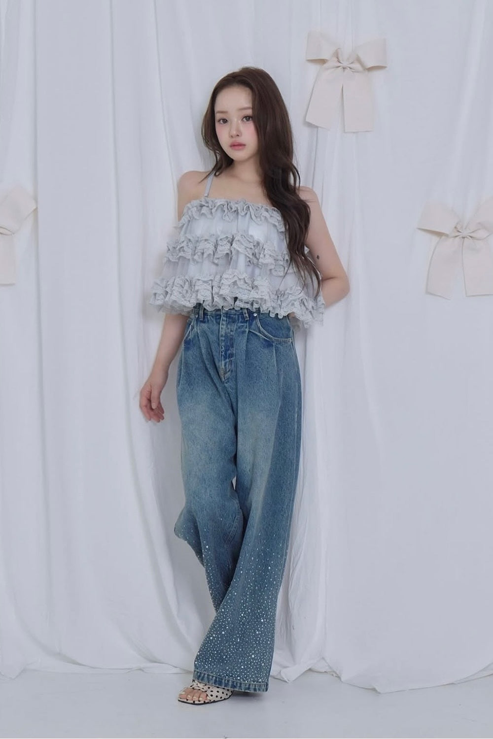 Treat Ürself Crystal bijou denim