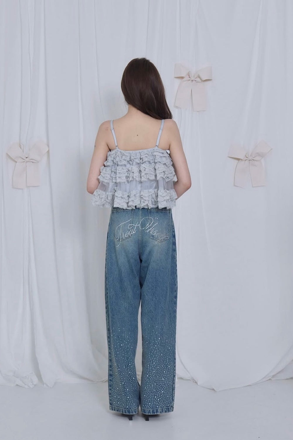 Treat Ürself Crystal bijou denim