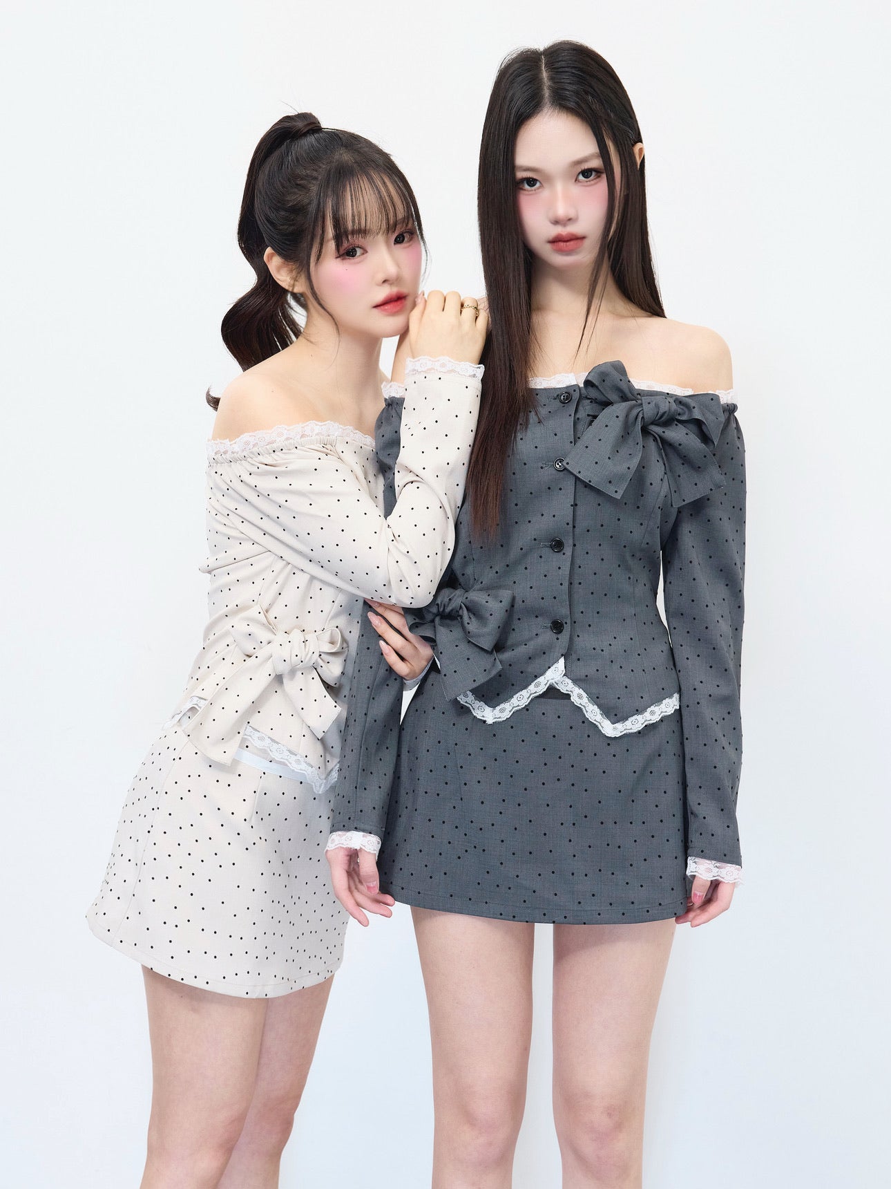 Juliet ribbon dot tops