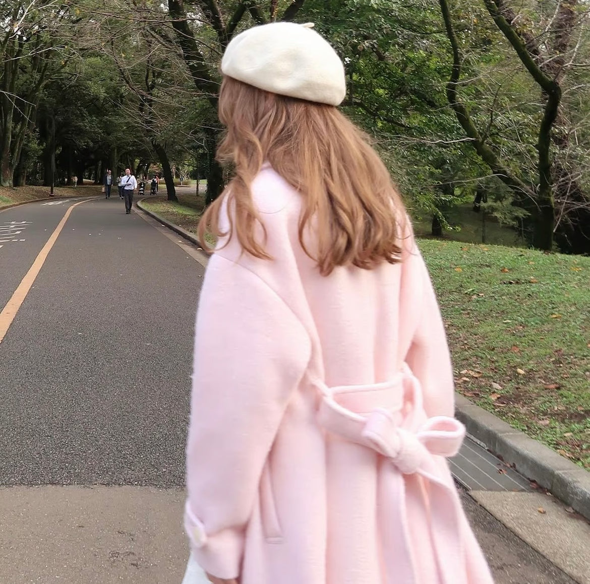 British classical long coat(pink)