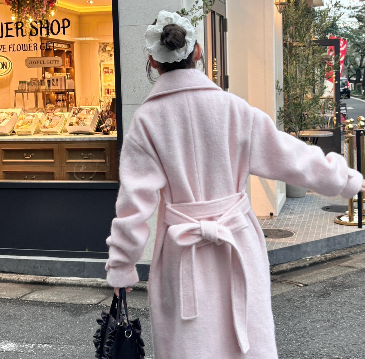 British classical long coat(pink)