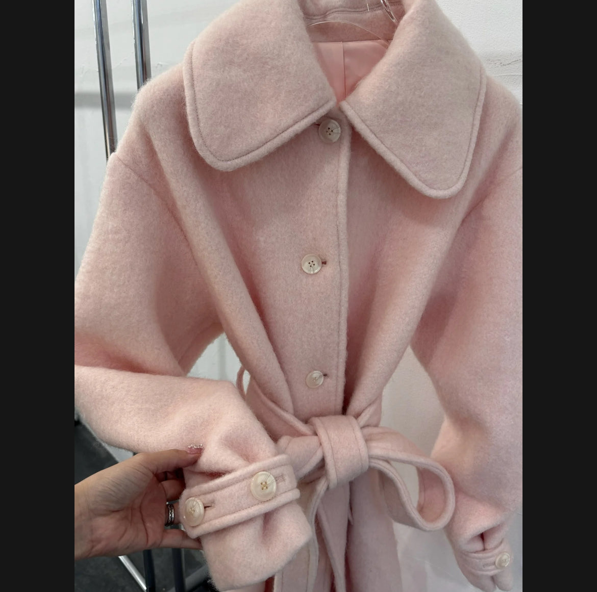 British classical long coat(pink)