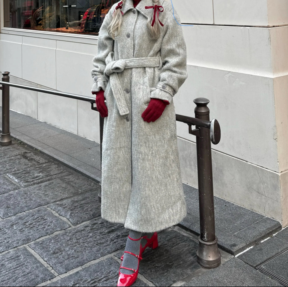 British classical long coat (gray)