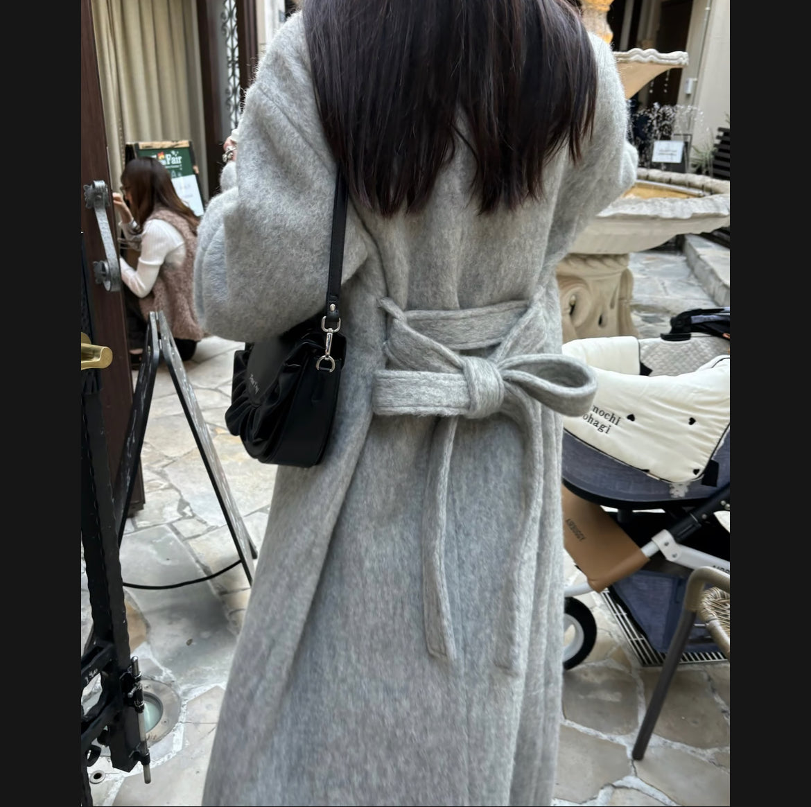 British classical long coat (gray)