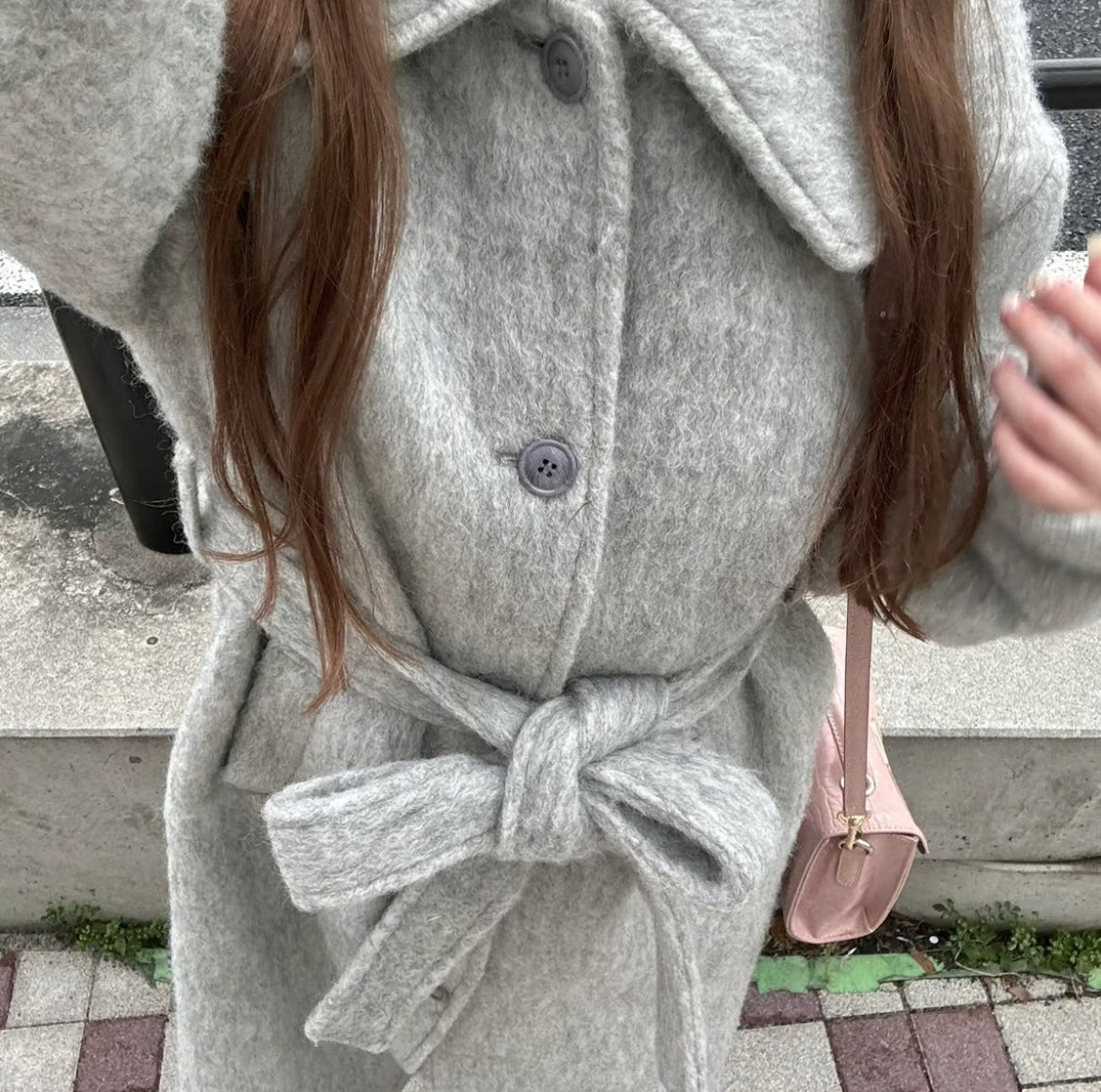 British classical long coat (gray)