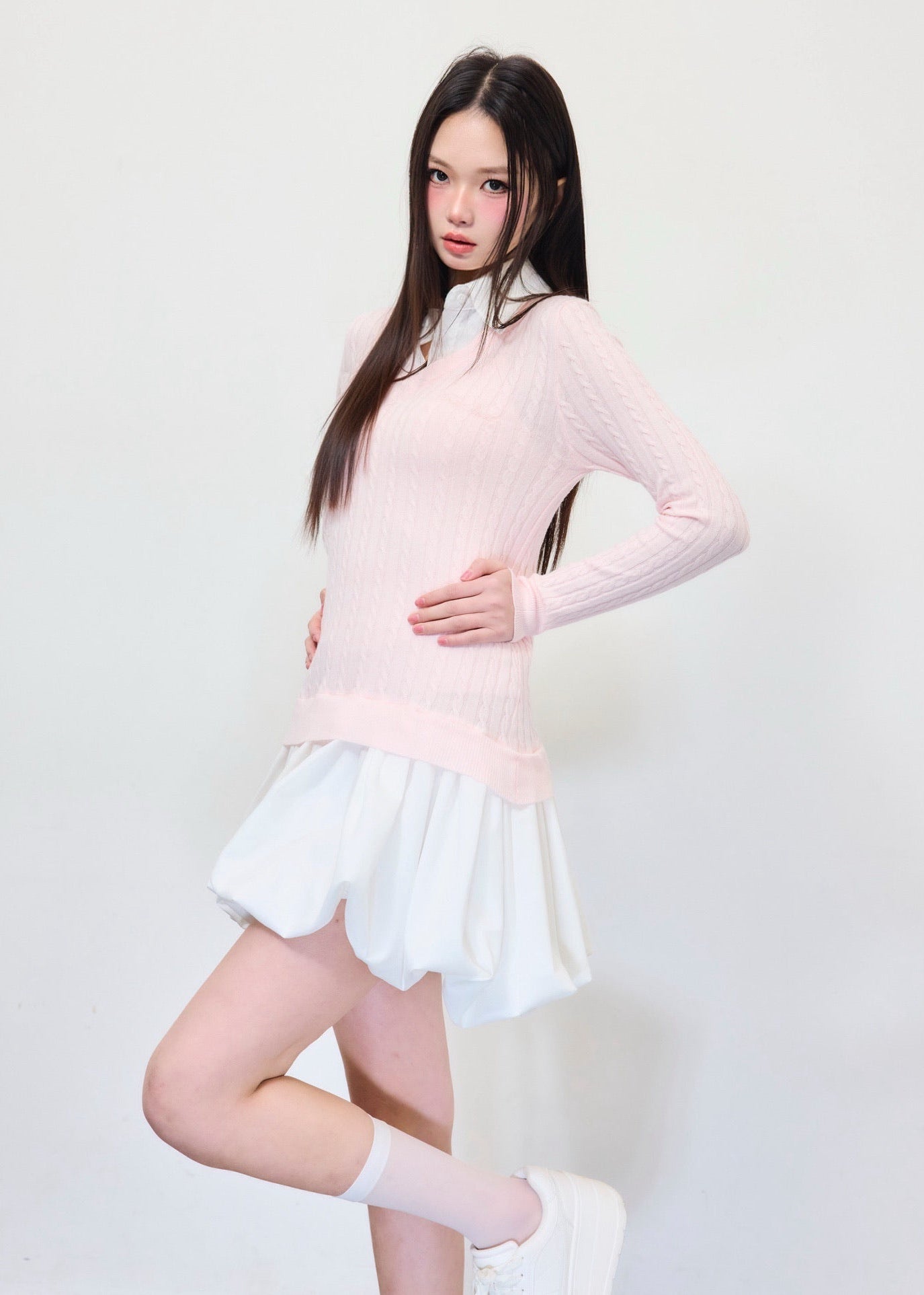 knit shirts docking ballon one-piece