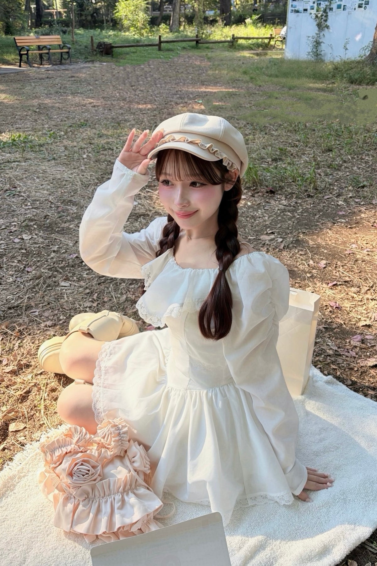 Baby frill casquette