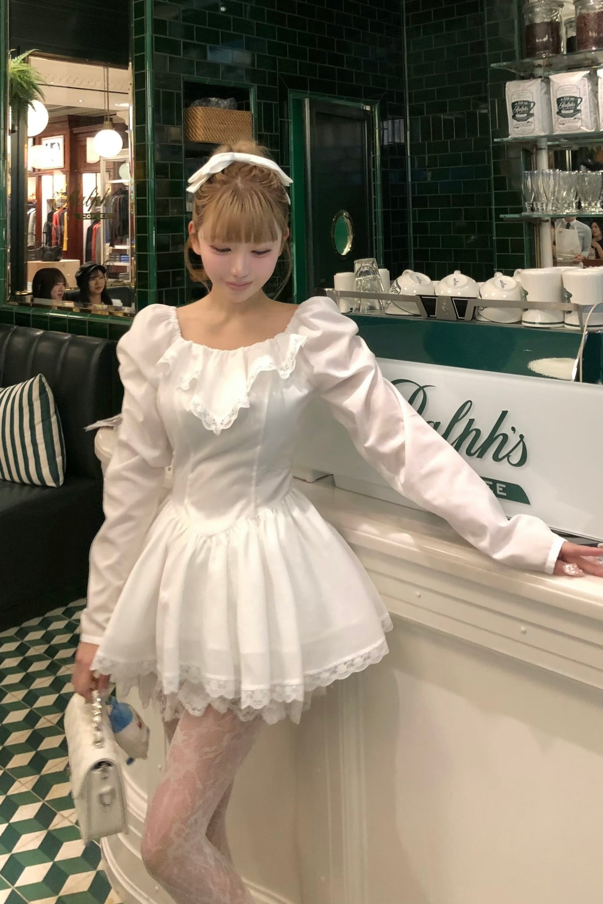 pure veil peplum blouse