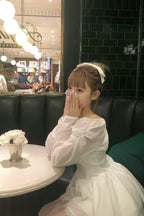 pure veil peplum blouse