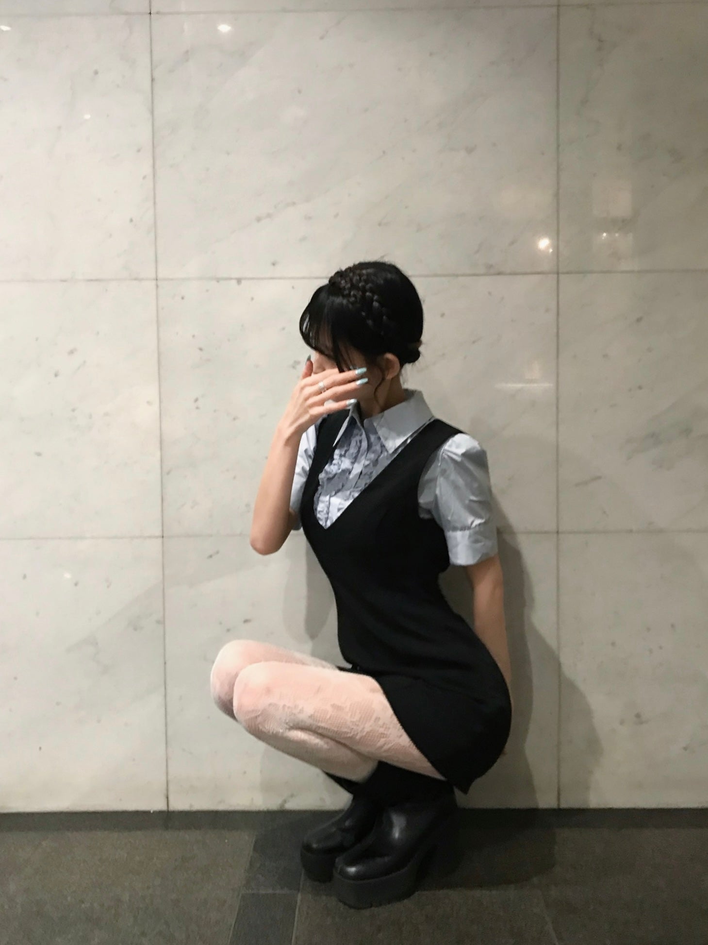 classy line jumper skirt