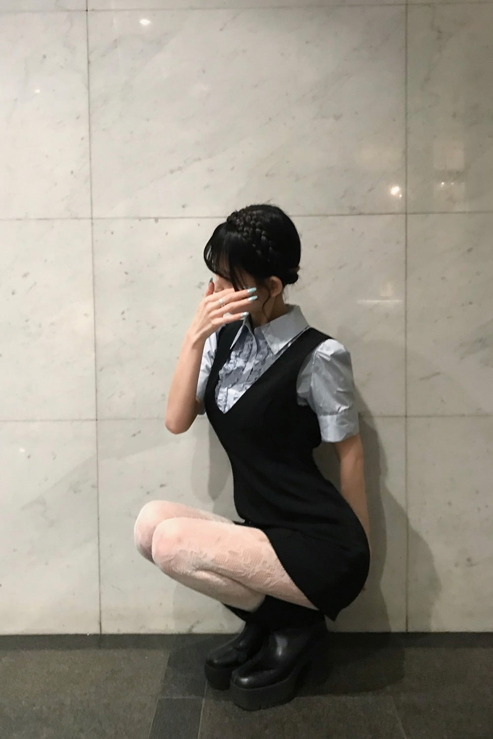 classy line jumper skirt