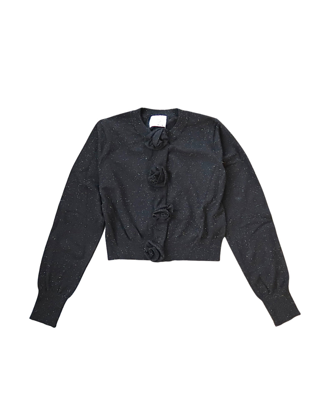 rose motif lame knit cardigan – Treat Ürself