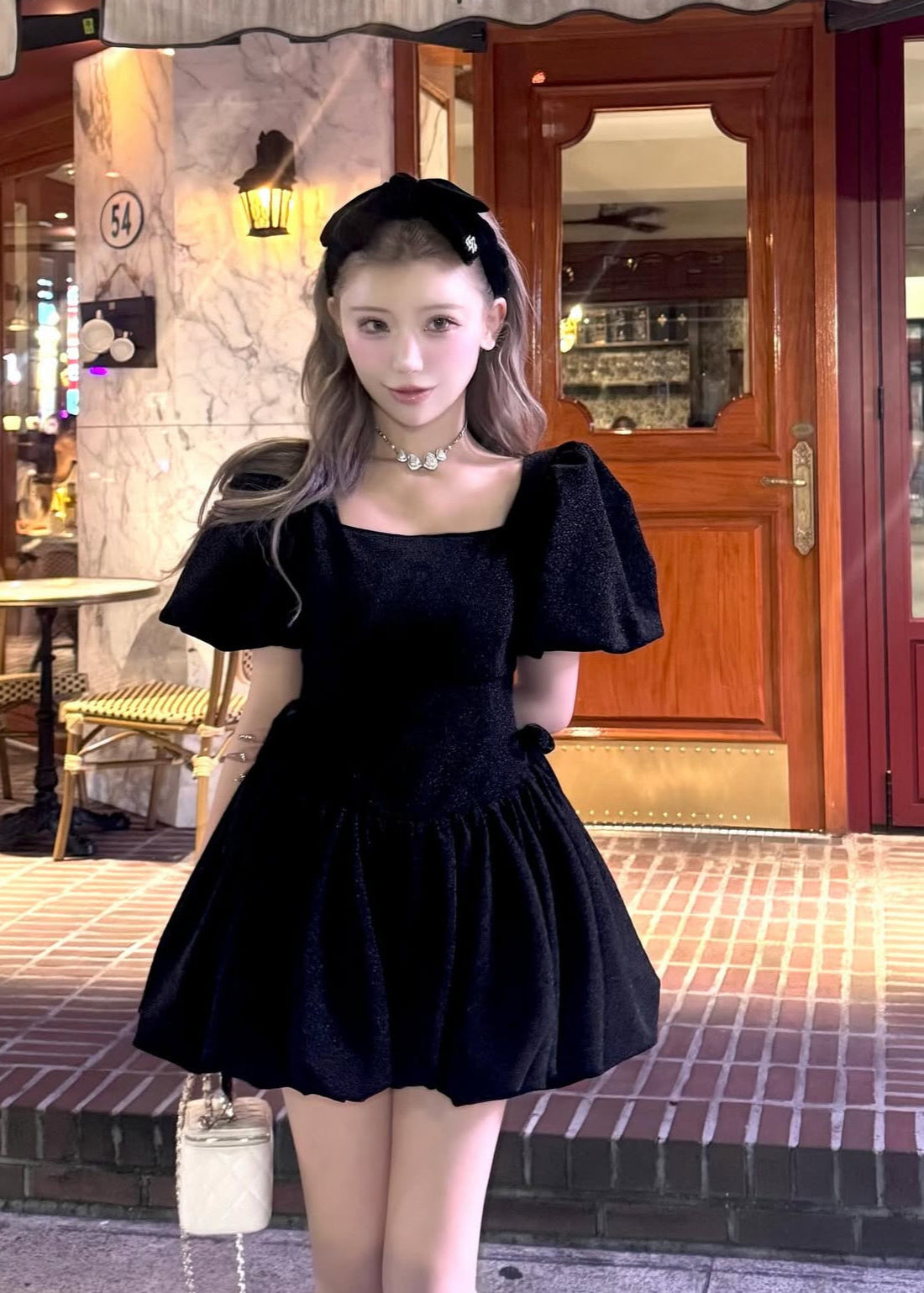 【10月下旬〜11月上旬発送】puff sleeve ballon mini one piece