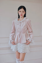 Russell lace mini skirt