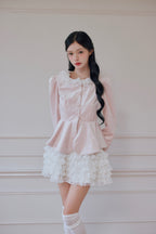 Russell lace mini skirt